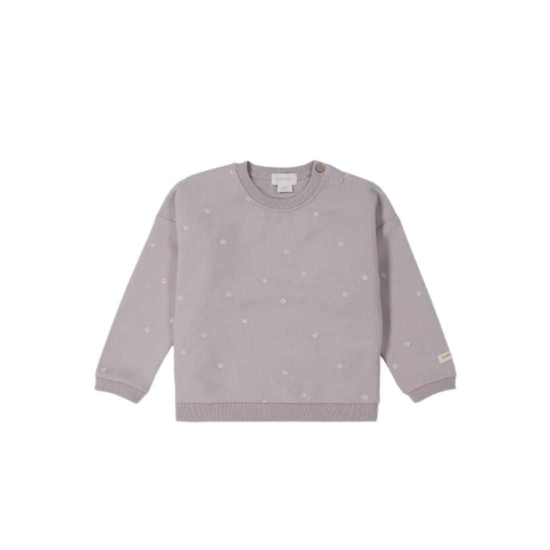 Organic Cotton Bobbie Sweatshirt - Annie Ditzy Violet Ice | Jamie Kay
