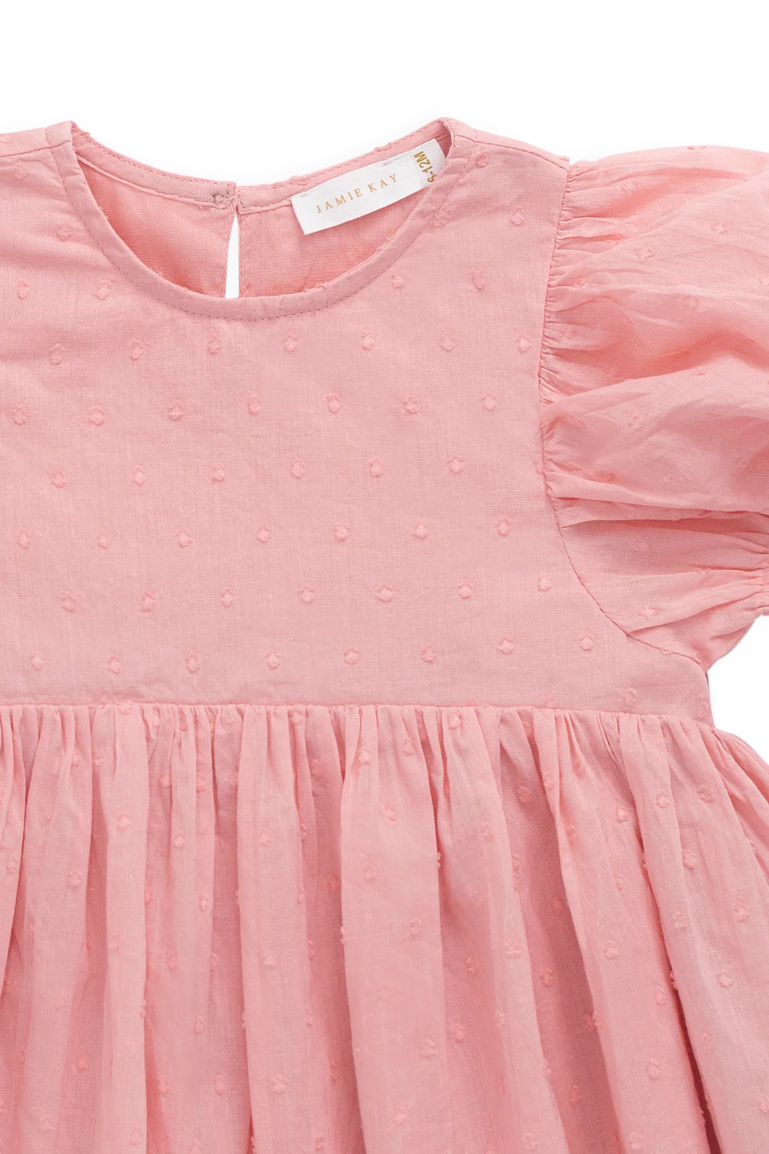 Organic Cotton Frannie Dress - Swiss Pink | Jamie Kay