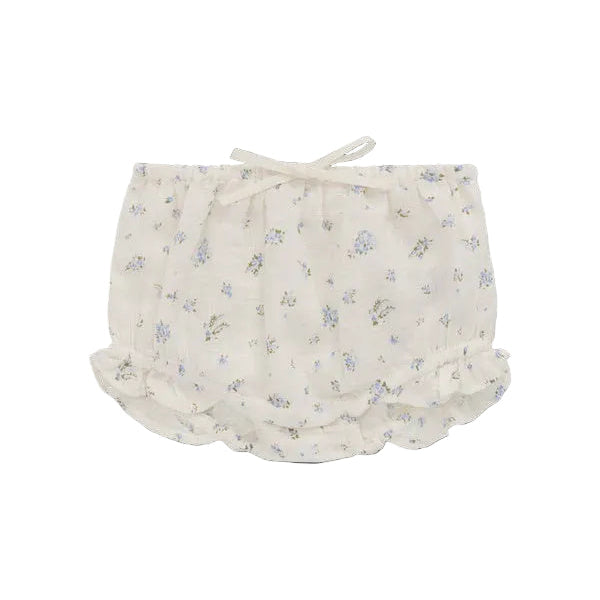 Organic Cotton Frill Bloomer - Juniper Fields Blue | Jamie Kay