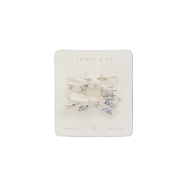 Organic Cotton Nathalie Bow - Juniper Fields Blue | Jamie Kay