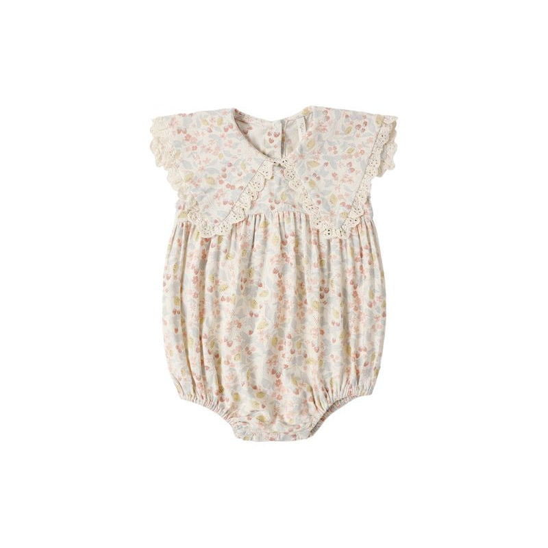 Porter Romper || Summer Garden - Ivory | Rylee + Cru