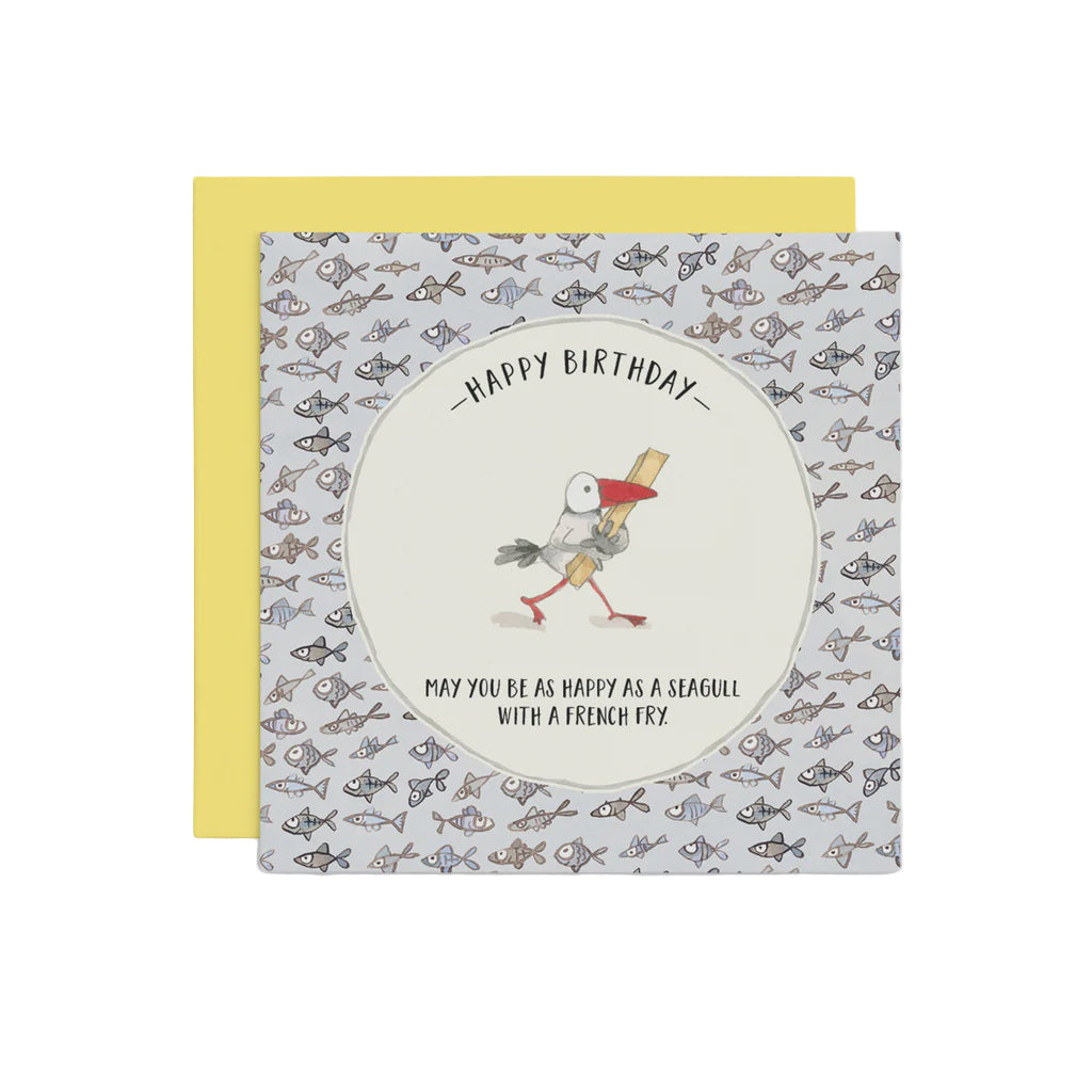 Seagull with French Fry - Birthday Card | Twigseeds