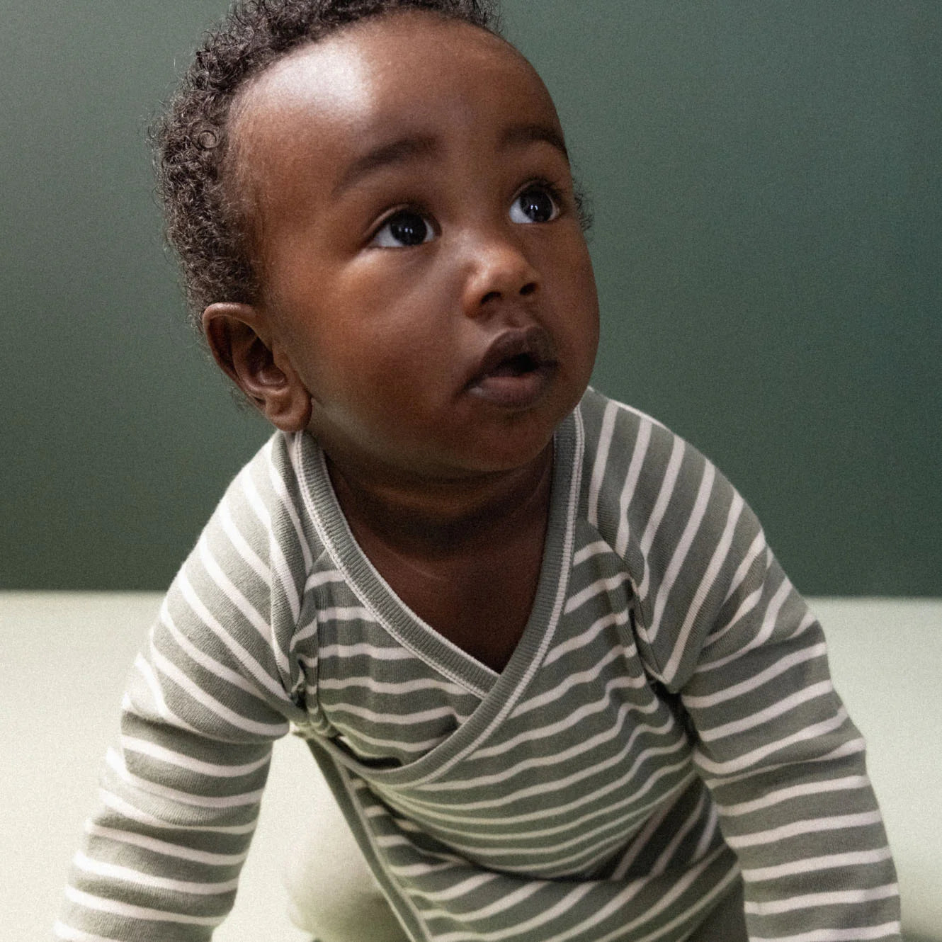 KIMONO JACKET - Nettle Twin Stripe | Nature Baby