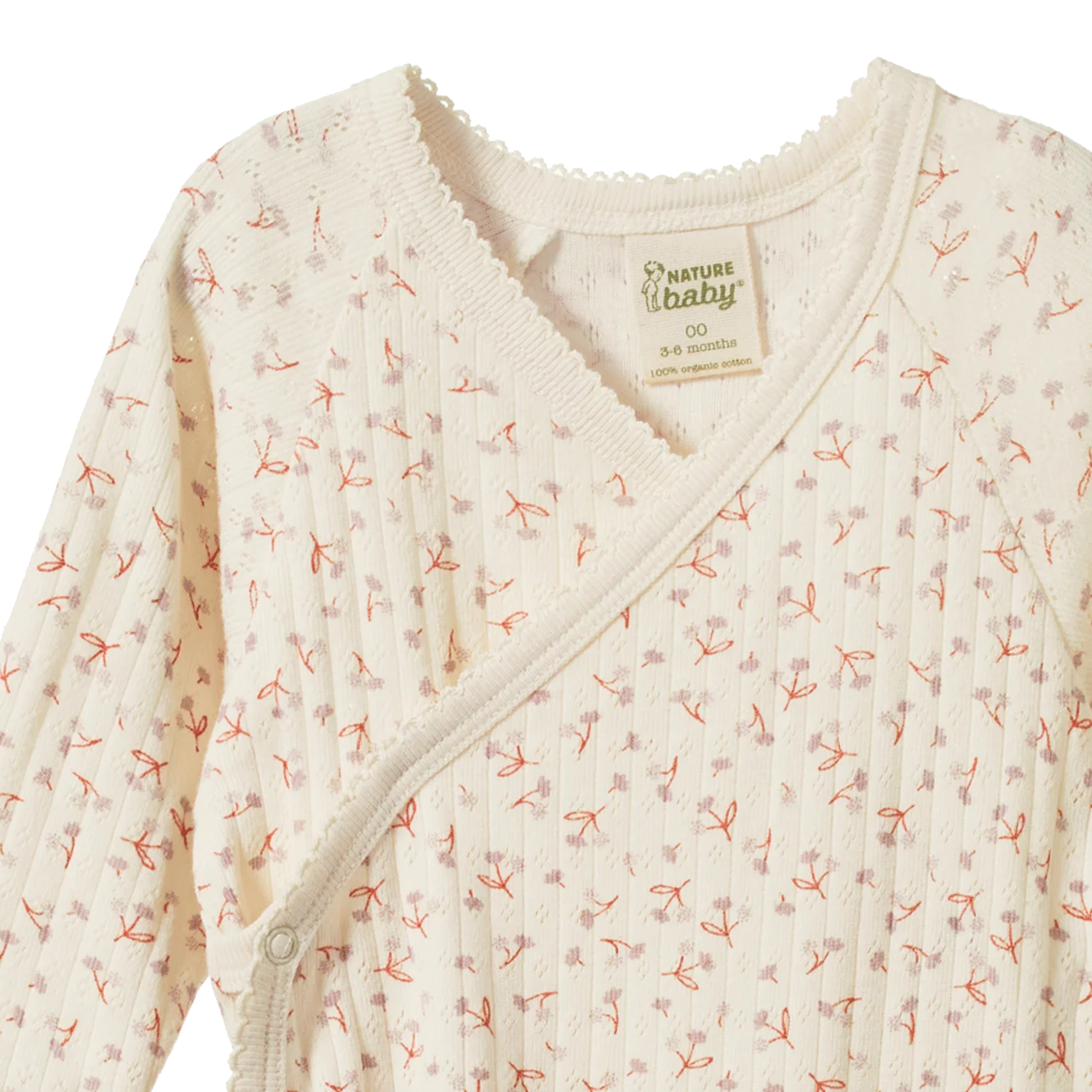 KIMONO STRETCH & GROW POINTELLE - Dandelion Print | Nature Baby
