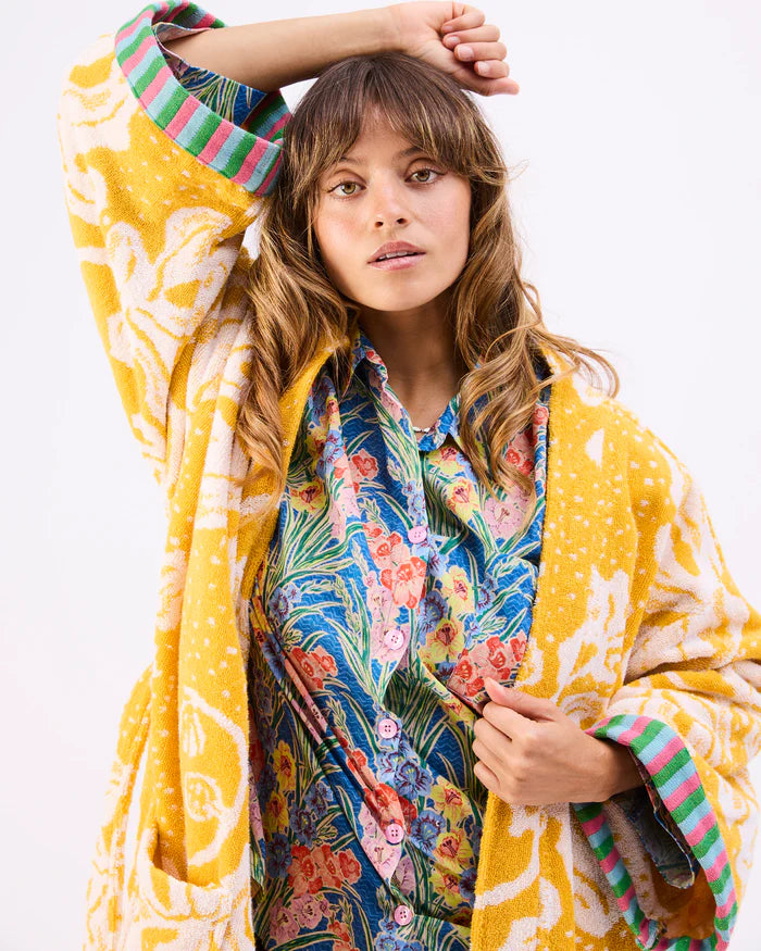 Elsternwig Fig Terry Bath Robe | Kip & Co x Anna Spiro