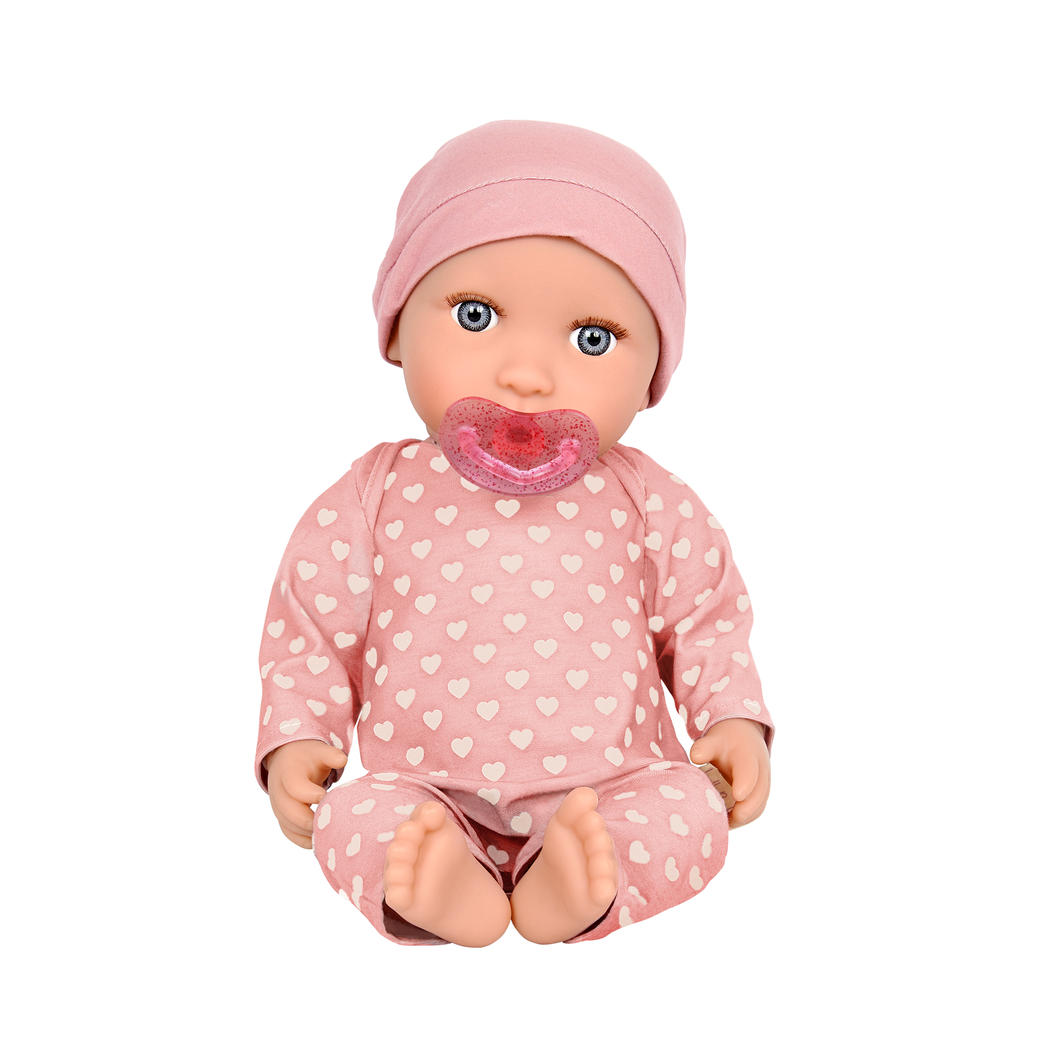 Lullababy 14" Doll with Pink Heart Pajamas | Lullababy