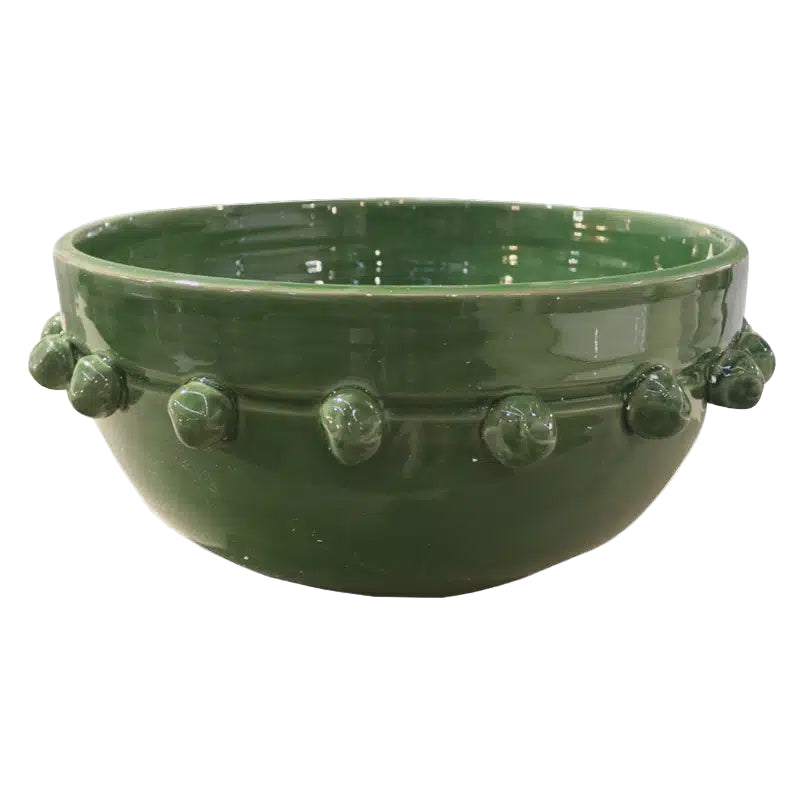 Terracotta Bowl - Green 32cm | Le Forge