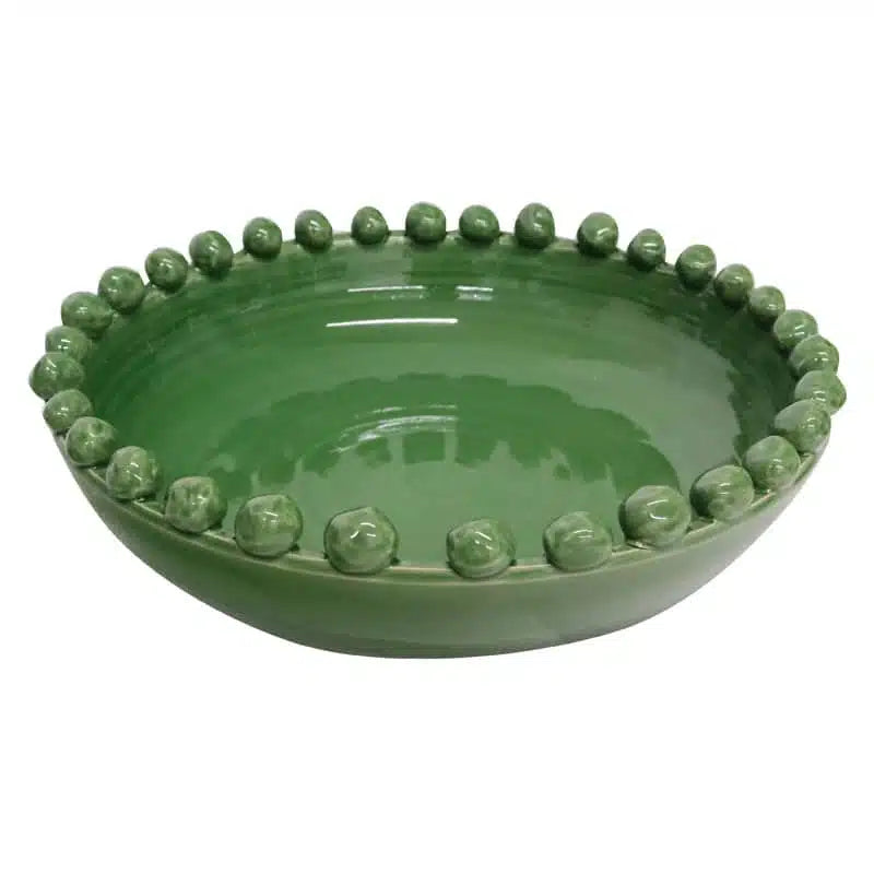 Terracotta Bowl - Green 31cm | Le Forge