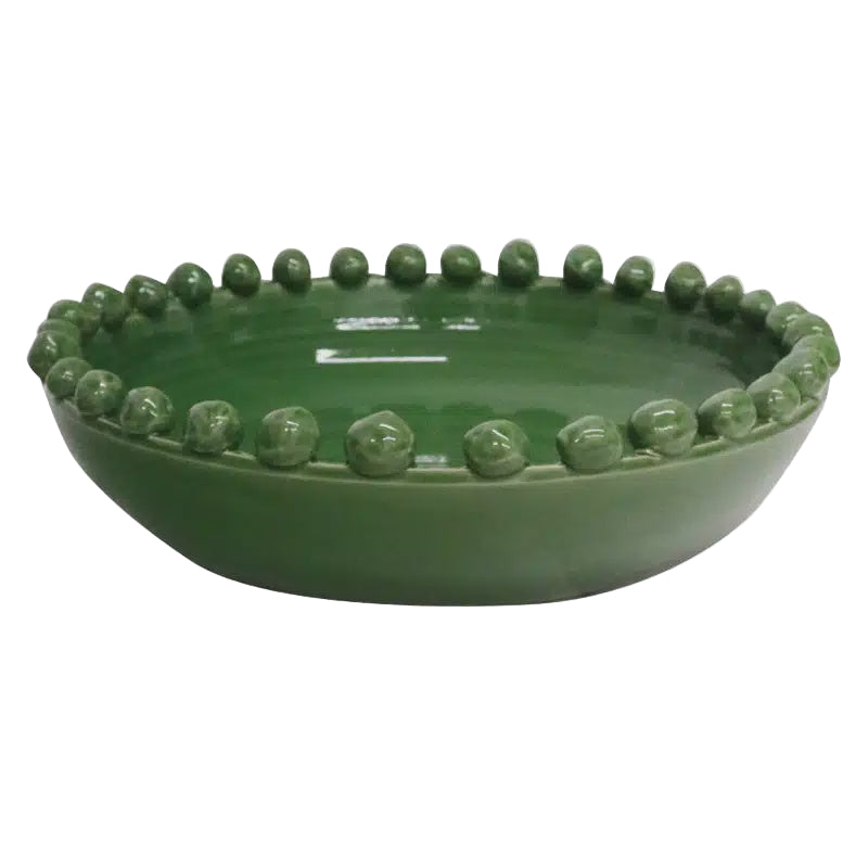 Terracotta Bowl - Green 31cm | Le Forge