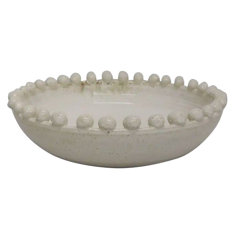 Terracotta Bowl - Ivory 31cm | Le Forge