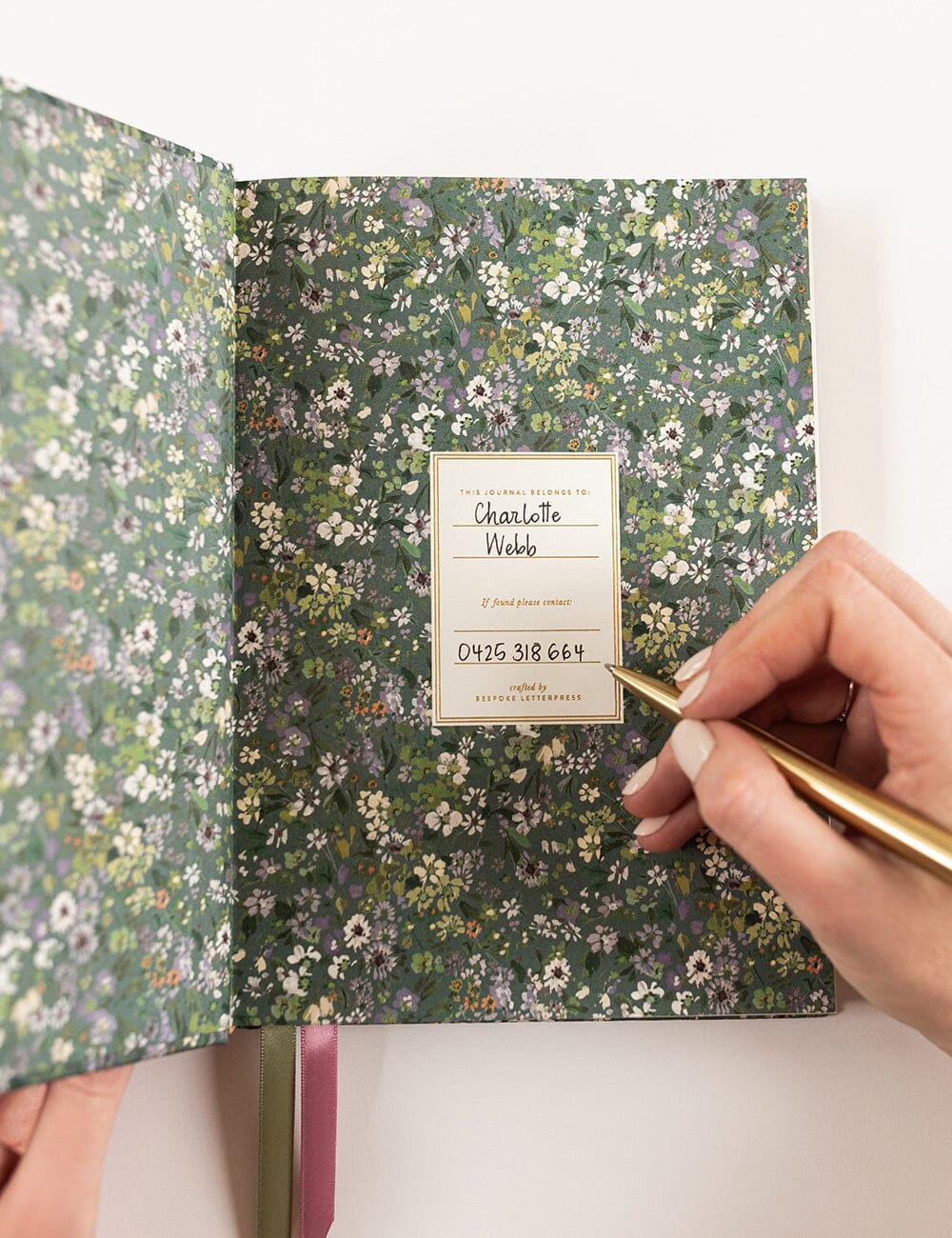 Linen Bound Journal - Summer Perennials (Bullet Journal) | Bespoke Letterpress