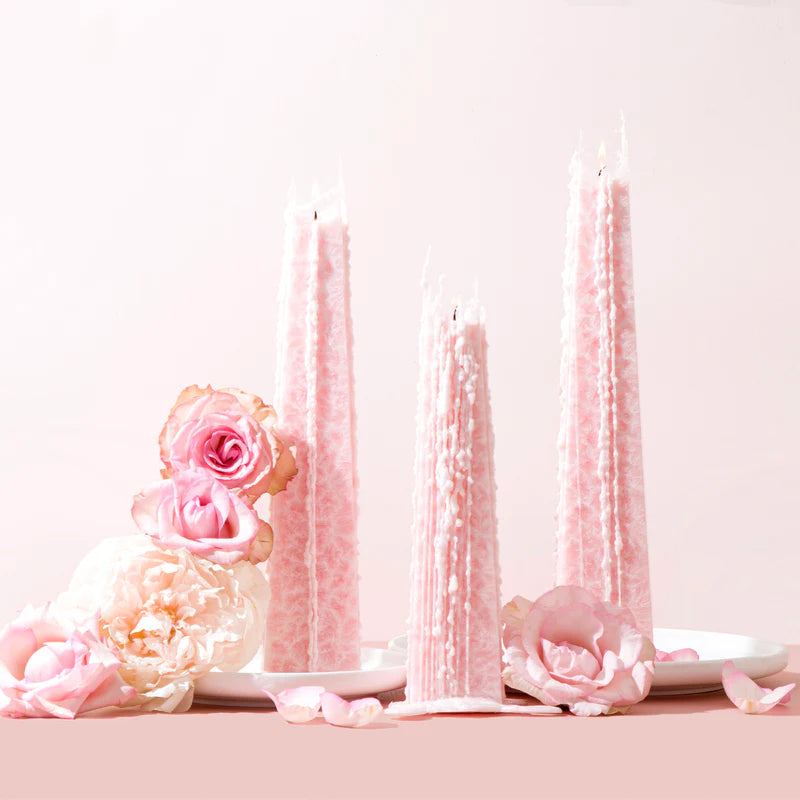 Peony Rose Icicle Candles / Living Light