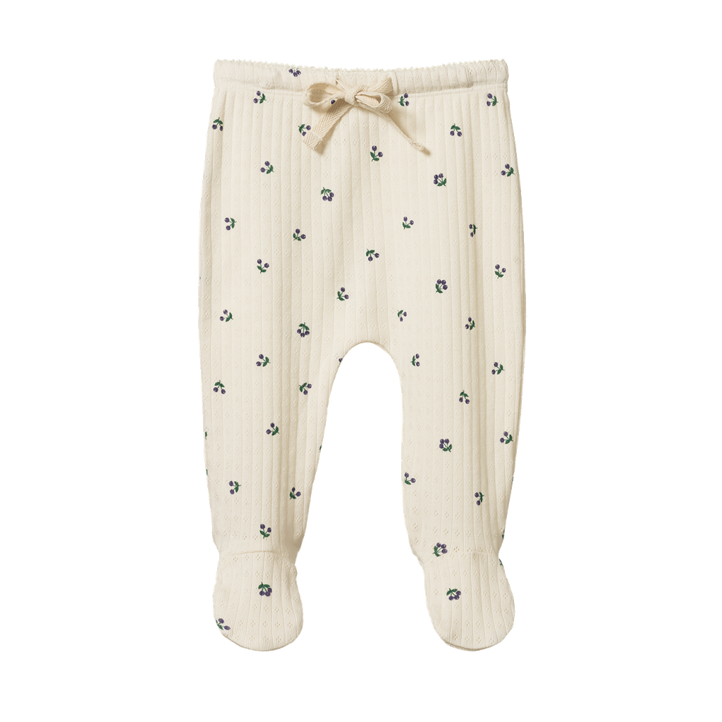 FOOTED ROMPERS POINTELLE - Winter Berry Print | Nature Baby