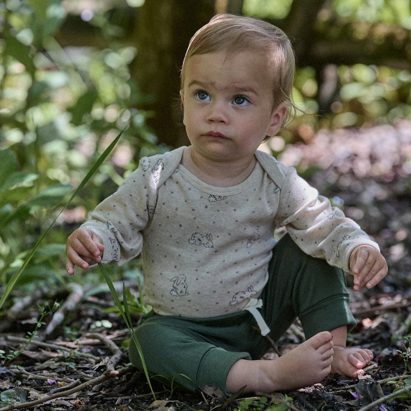 LONG SLEEVE BODYSUIT - Bramble Burrow Print | Nature Baby