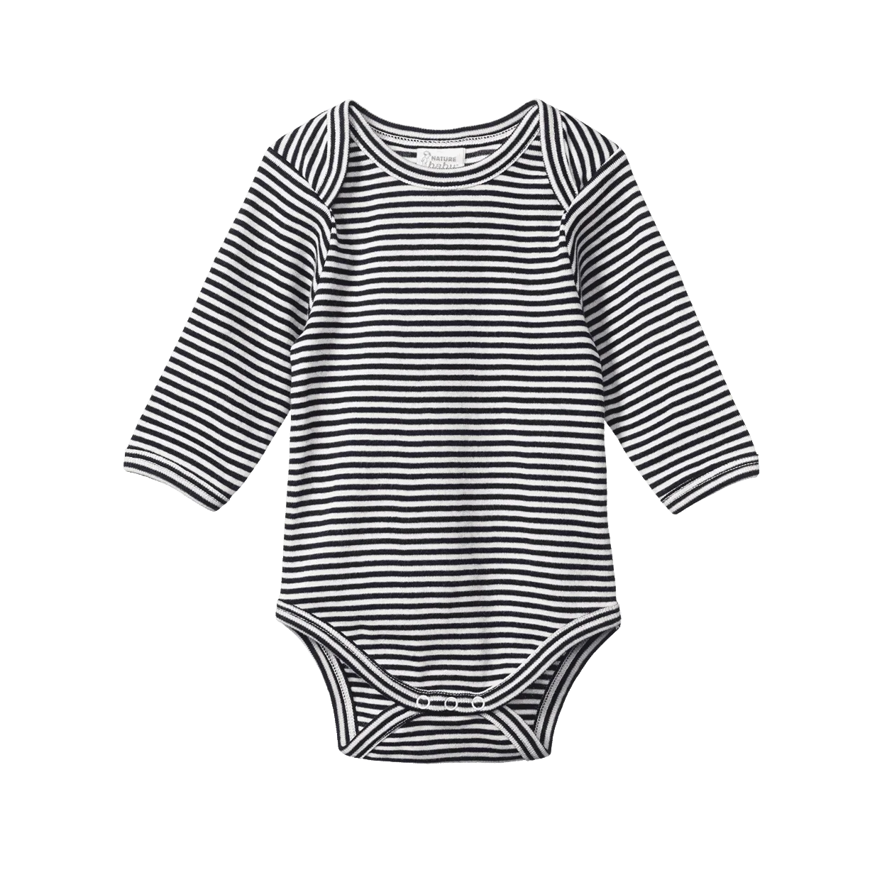 LONG SLEEVE BODYSUIT - Navy Stripe | Nature Baby