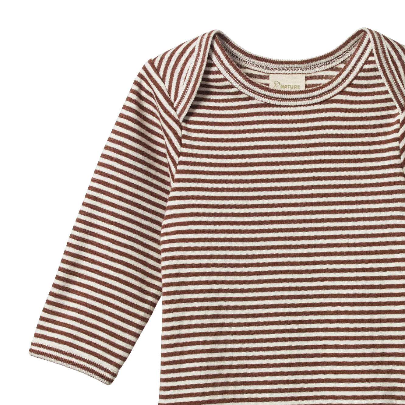 LONG SLEEVE BODYSUIT - Pinecone Stripe | Nature Baby