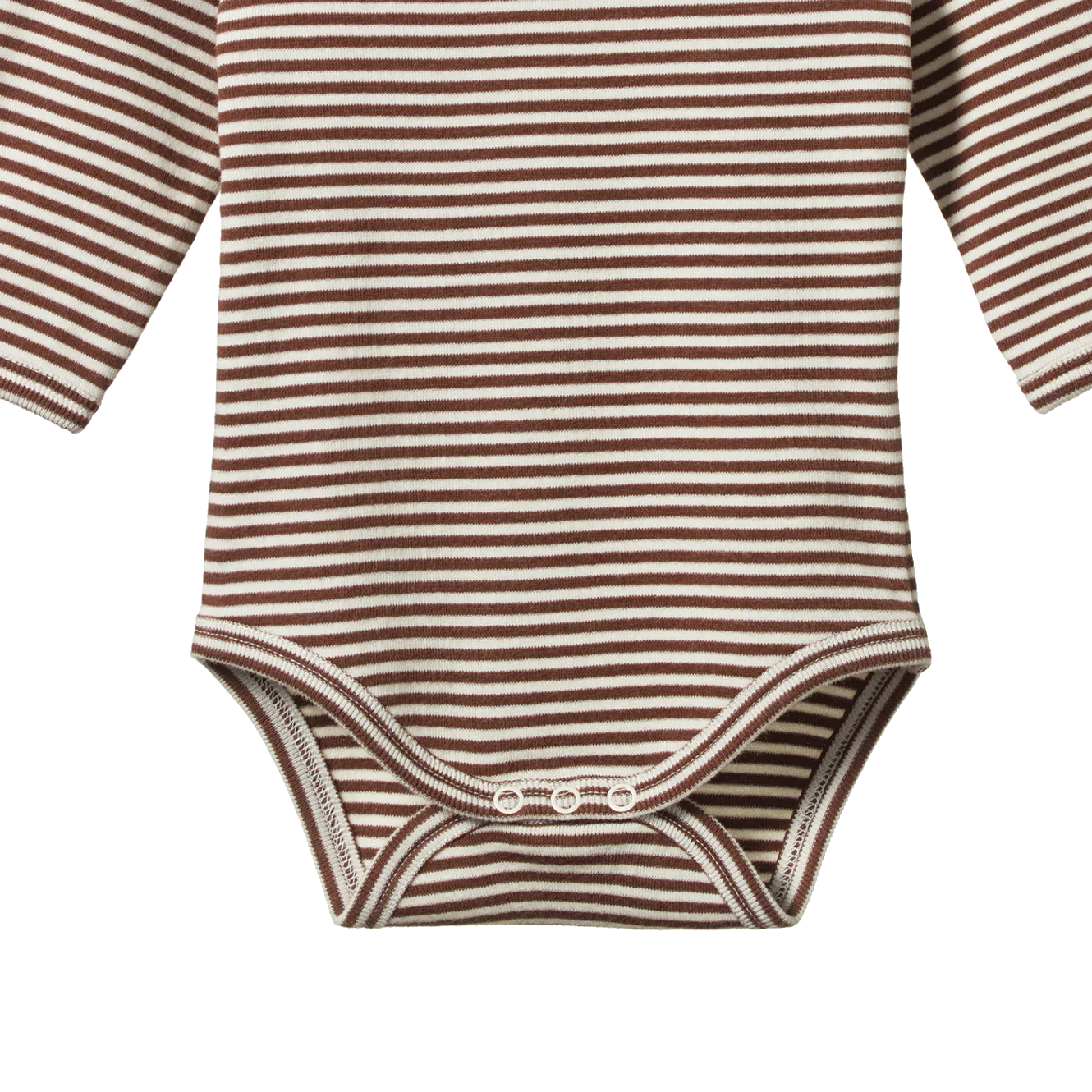 LONG SLEEVE BODYSUIT - Pinecone Stripe | Nature Baby