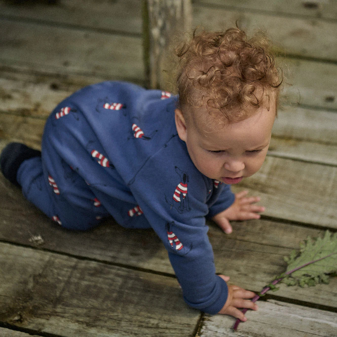 LONG SLEEVE JUNO ROMPER - Best Friend Indigo Print | Nature Baby