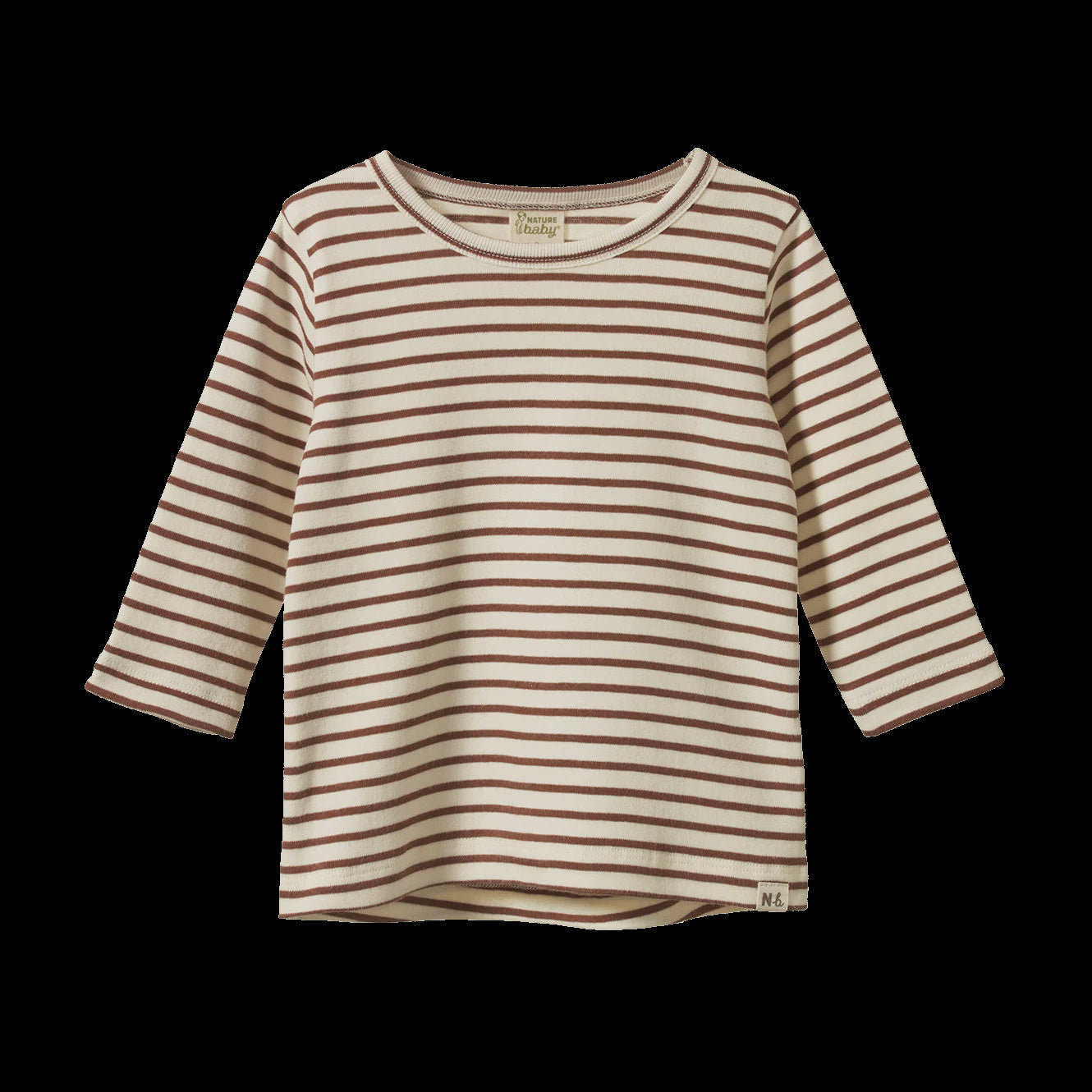 LONG SLEEVE RIVER TEE - Pinecone Sailor Stripe | Nature Baby