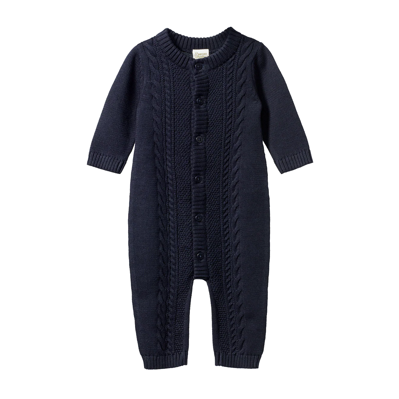 LOU SUIT COTTON KNIT - Navy Cable Knit | Nature Baby
