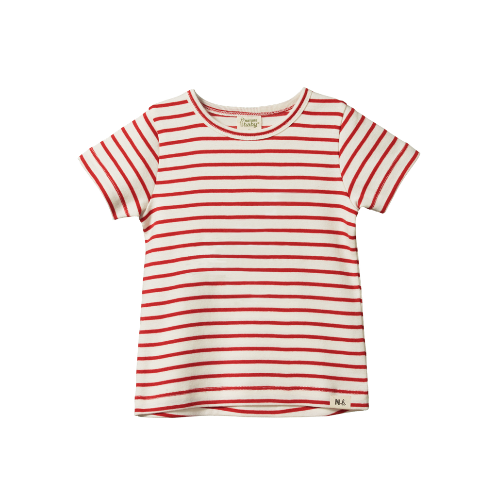 RIVER TEE - Red Sailor Stripe | Nature Baby