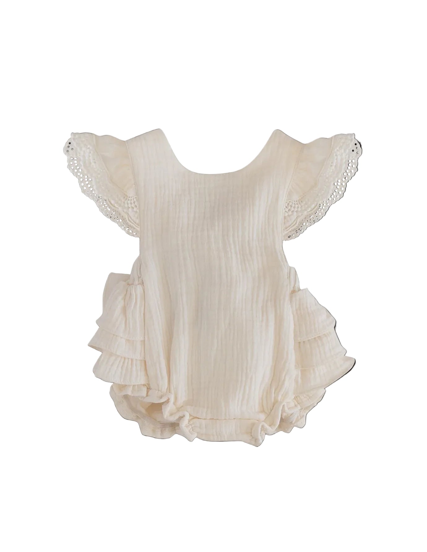 Luiliana Muslin Playsuit - Cream | Karibou