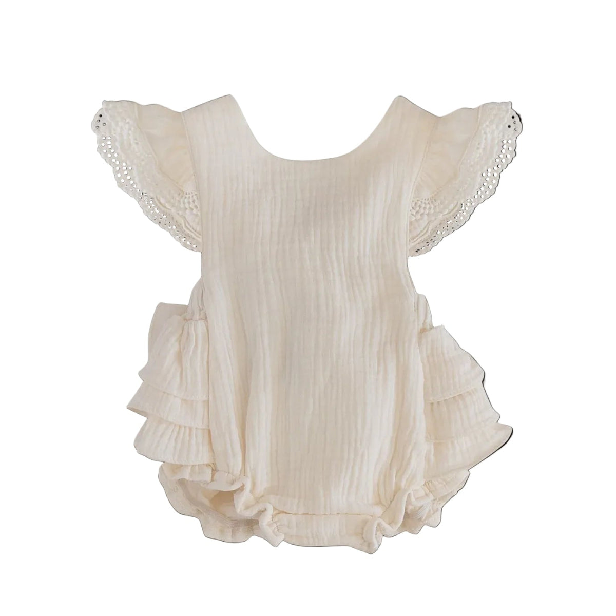 Luiliana Muslin Playsuit - Cream | Karibou