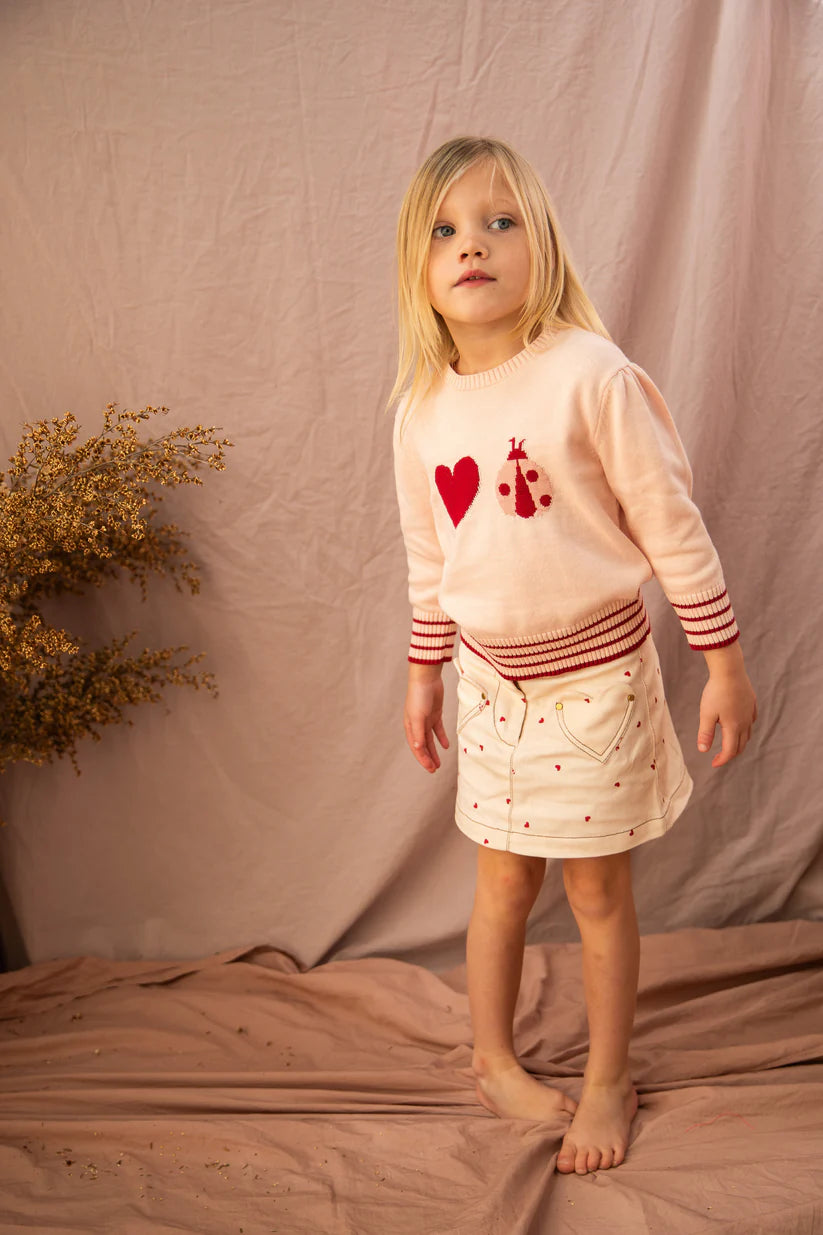 Little Ladybug Jumper - Piggy Pink | Pearson & Pearson