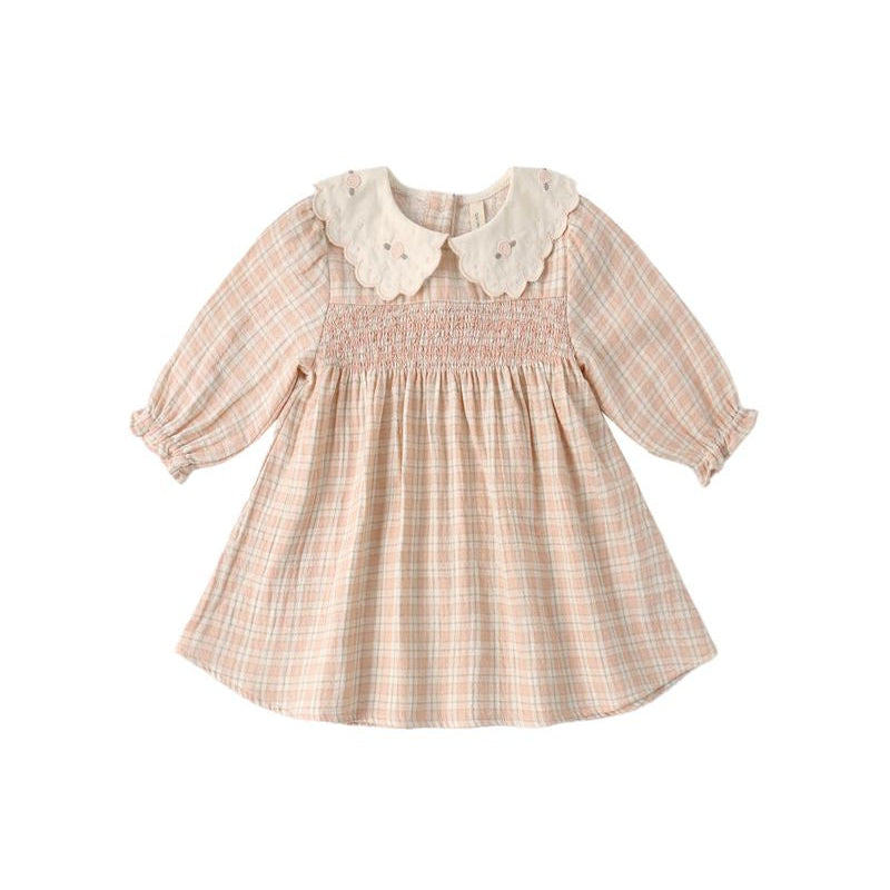 Callie Dress - Pink Plaid - Pink | Quincy Mae