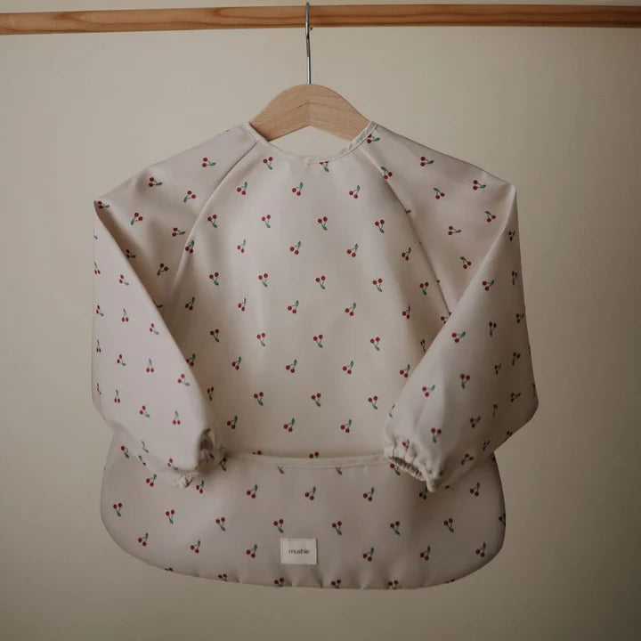 Long Sleeve Bib - Cherries | Mushie