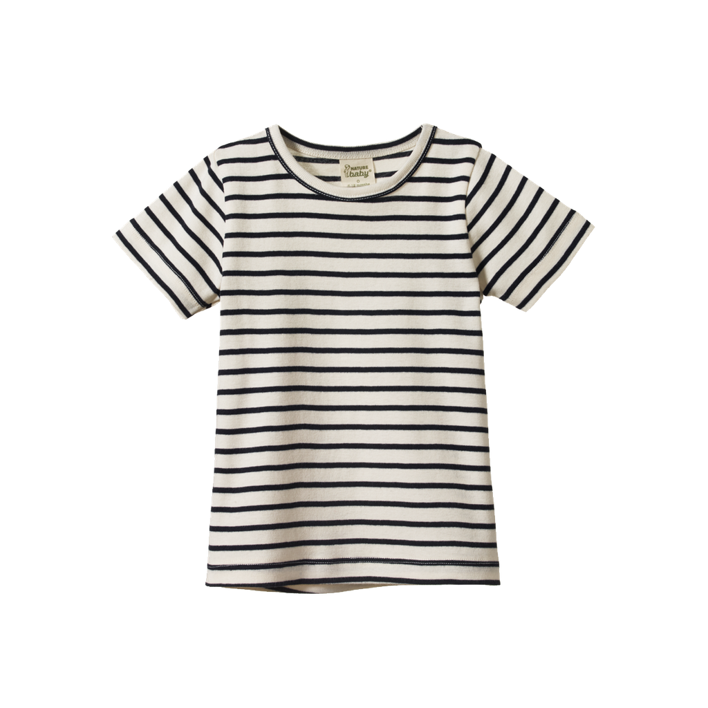 RIVER TEE - Navy Sailor Stripe | Nature Baby