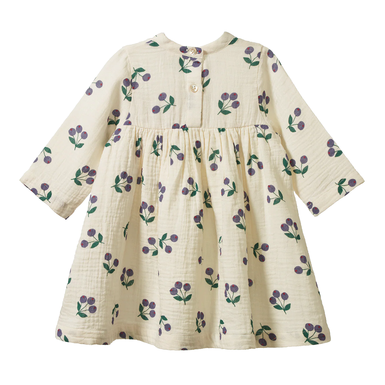 MABEL DRESS - Winter Berry Natural Print | Nature Baby
