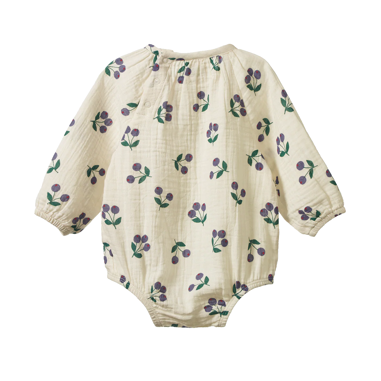 MEADOW BODYSUIT MUSLIN - Winter Berry Natural Print | Nature Baby