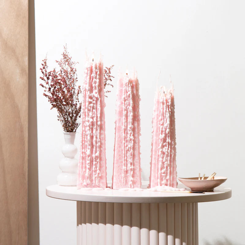 Peony Rose Icicle Candles / Living Light