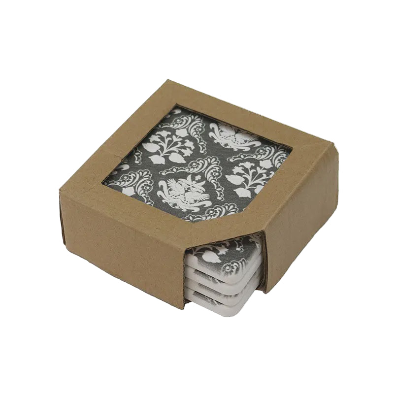 Coasters - Set of 4 - Charcoal/Ivory | Le Forge