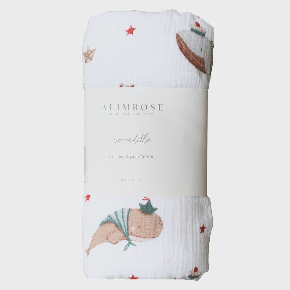 Muslin Swaddle Whales | Alimrose
