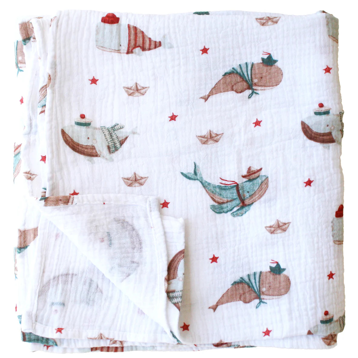 Muslin Swaddle Whales | Alimrose