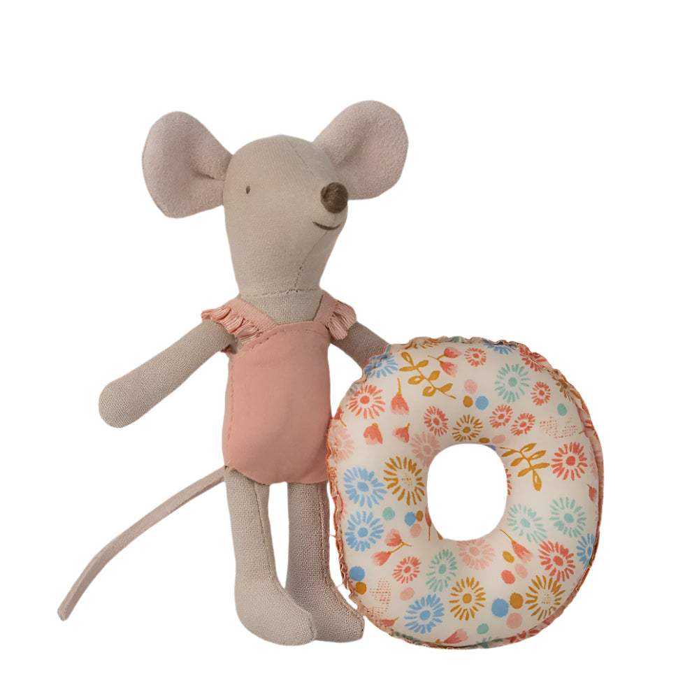Beach Mouse - Little Sister with Float - Flower | Maileg