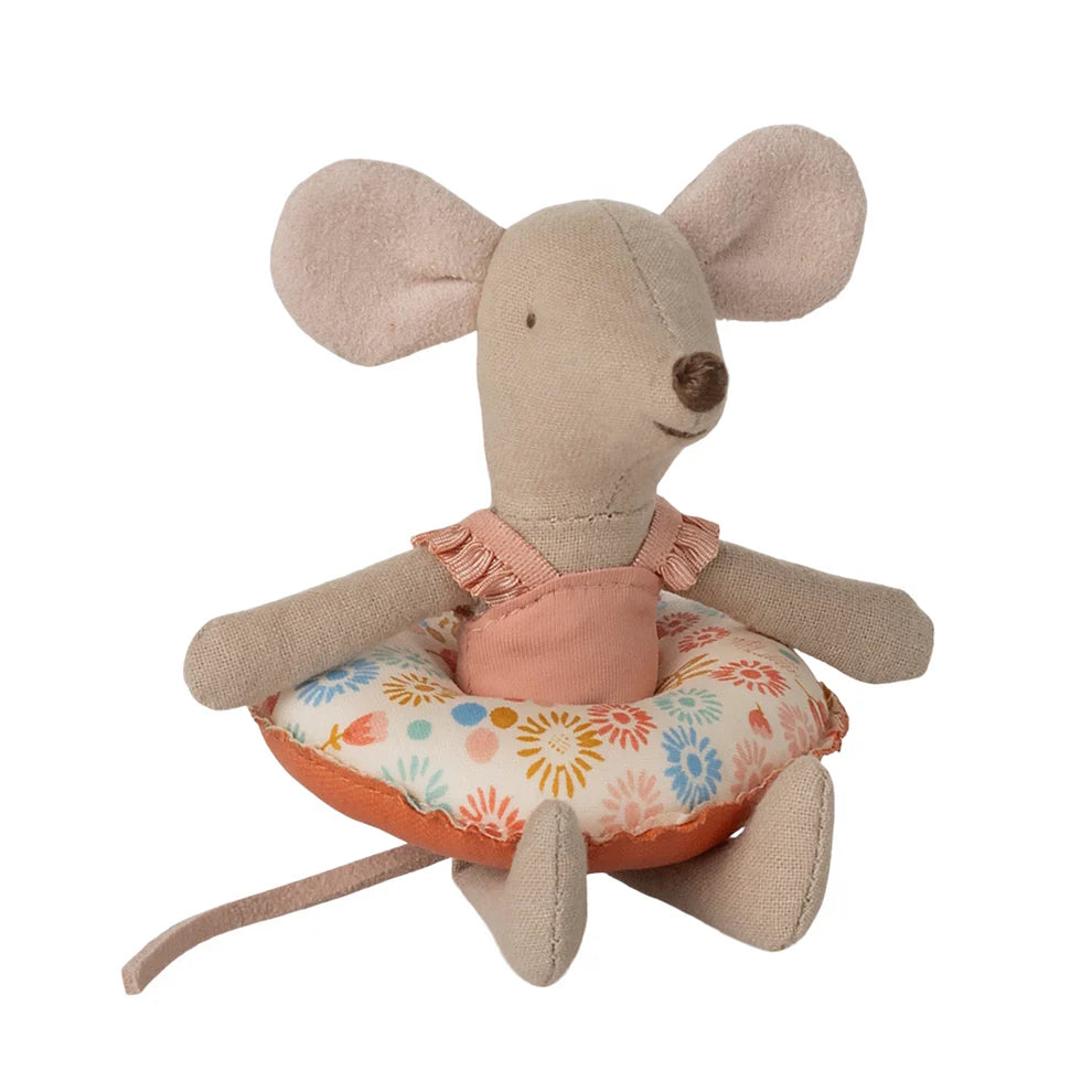 Beach Mouse - Little Sister with Float - Flower | Maileg