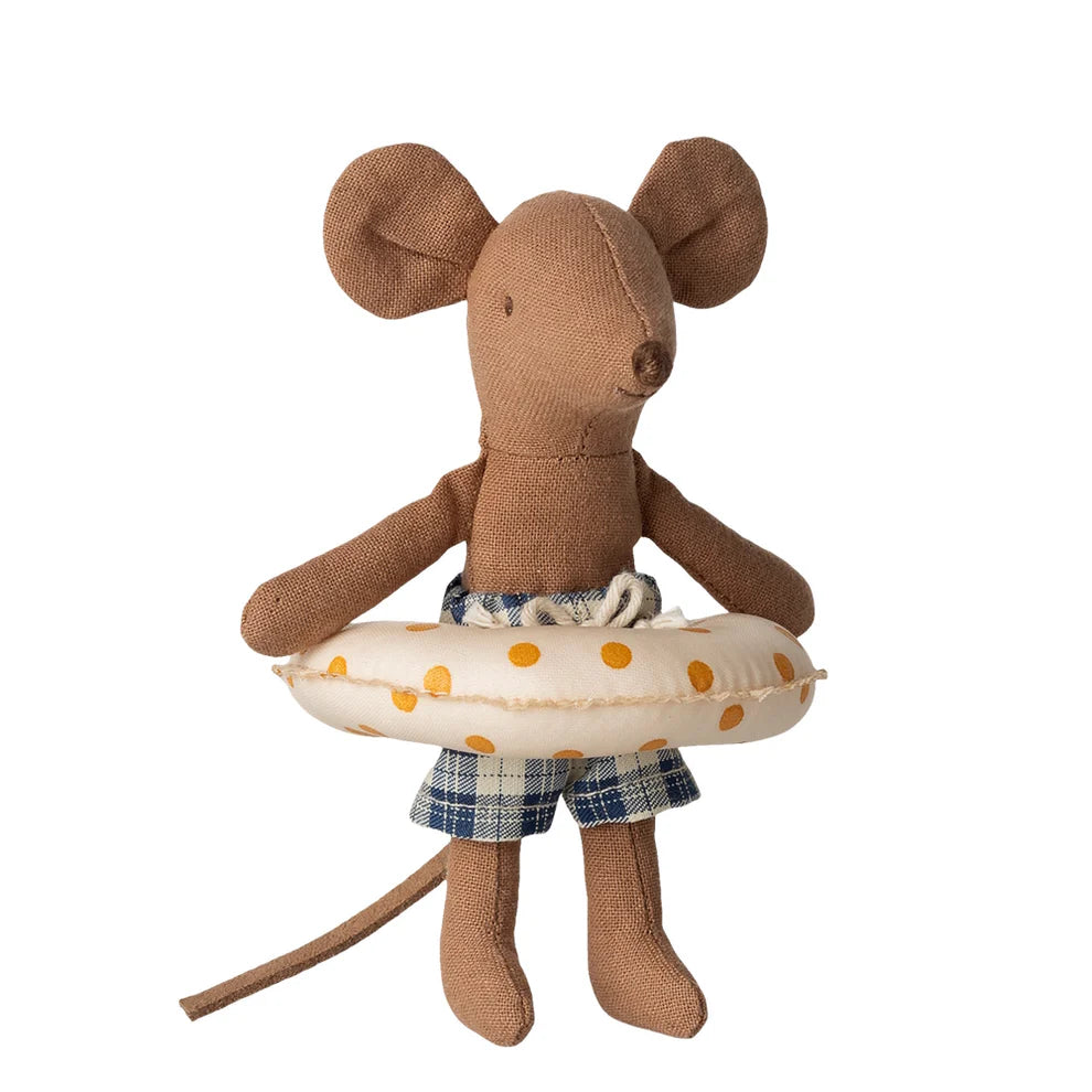Beach Mouse With Float - Little Brother - Yellow Dots | Maileg