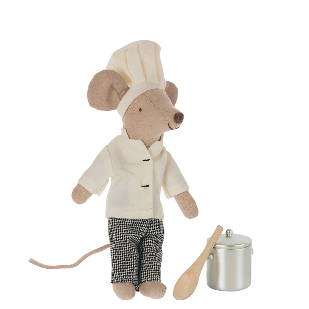 Mouse Chef with Pot & Spoon | Maileg