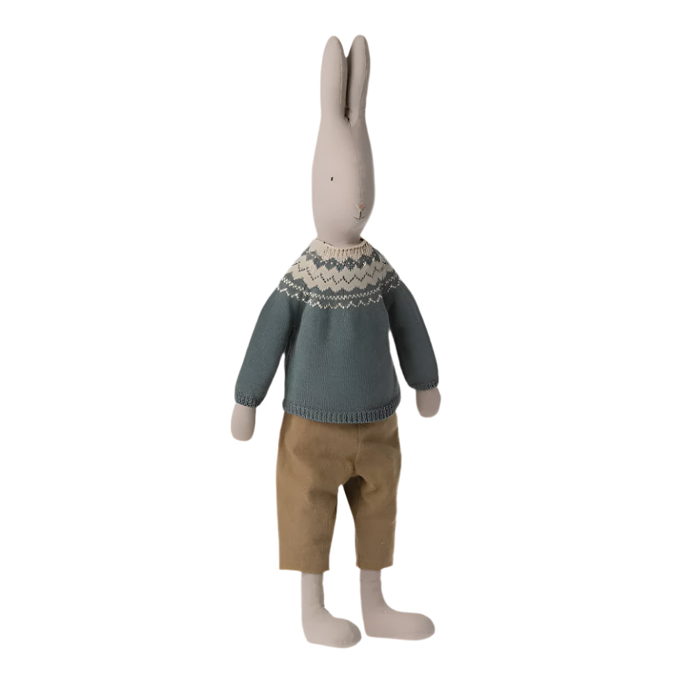 Rabbit Size 5 blue sweater | Maileg