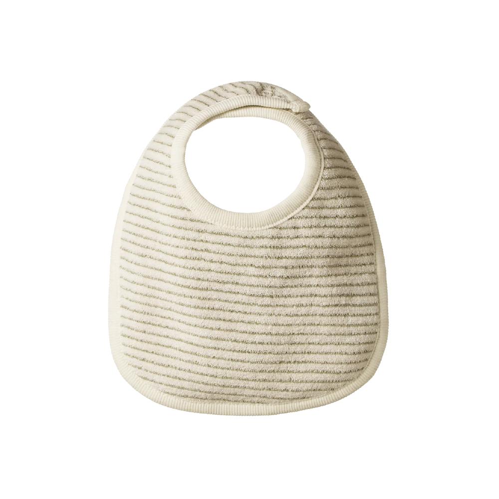 DRIBBLE BIBS 3 PACK - Nettle Pinstripe/Natural/Nettle, 0-6M | Nature Baby