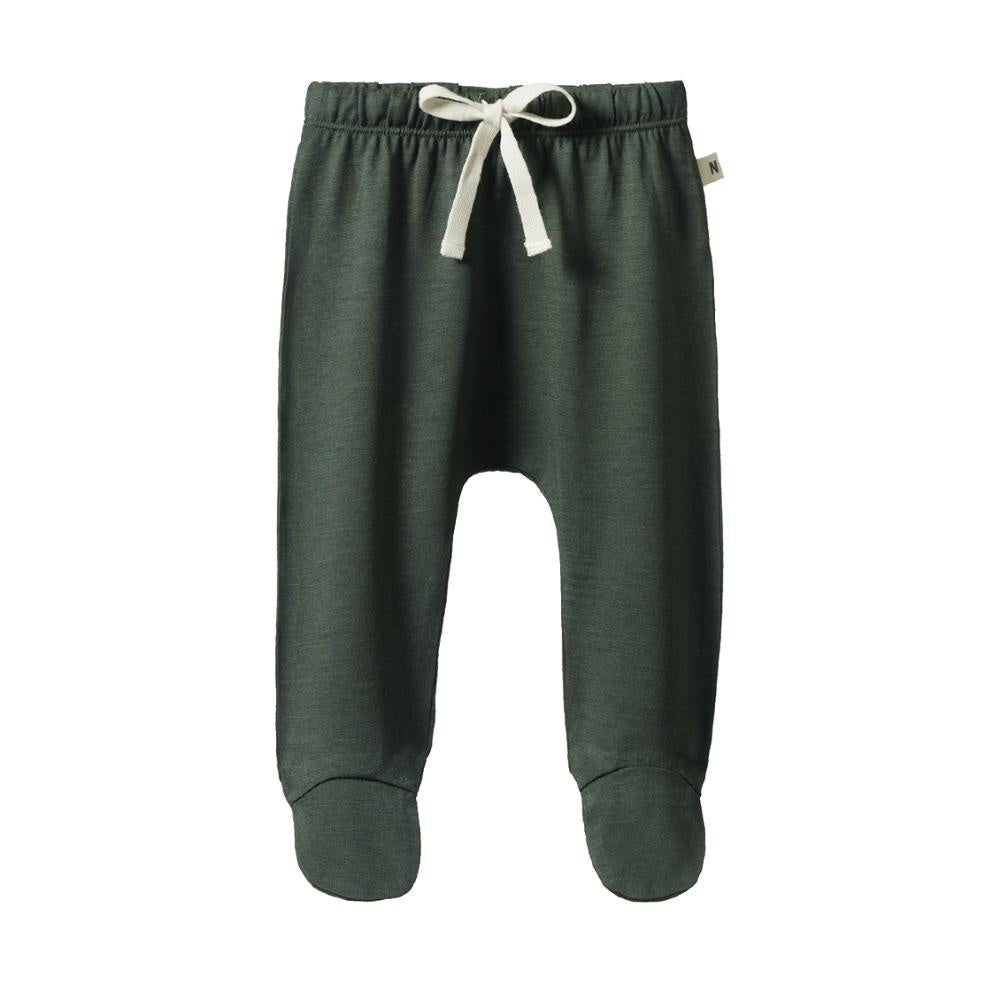 MER ESS FOOTED ROMPERS POINTELLE - THYME | Nature Baby