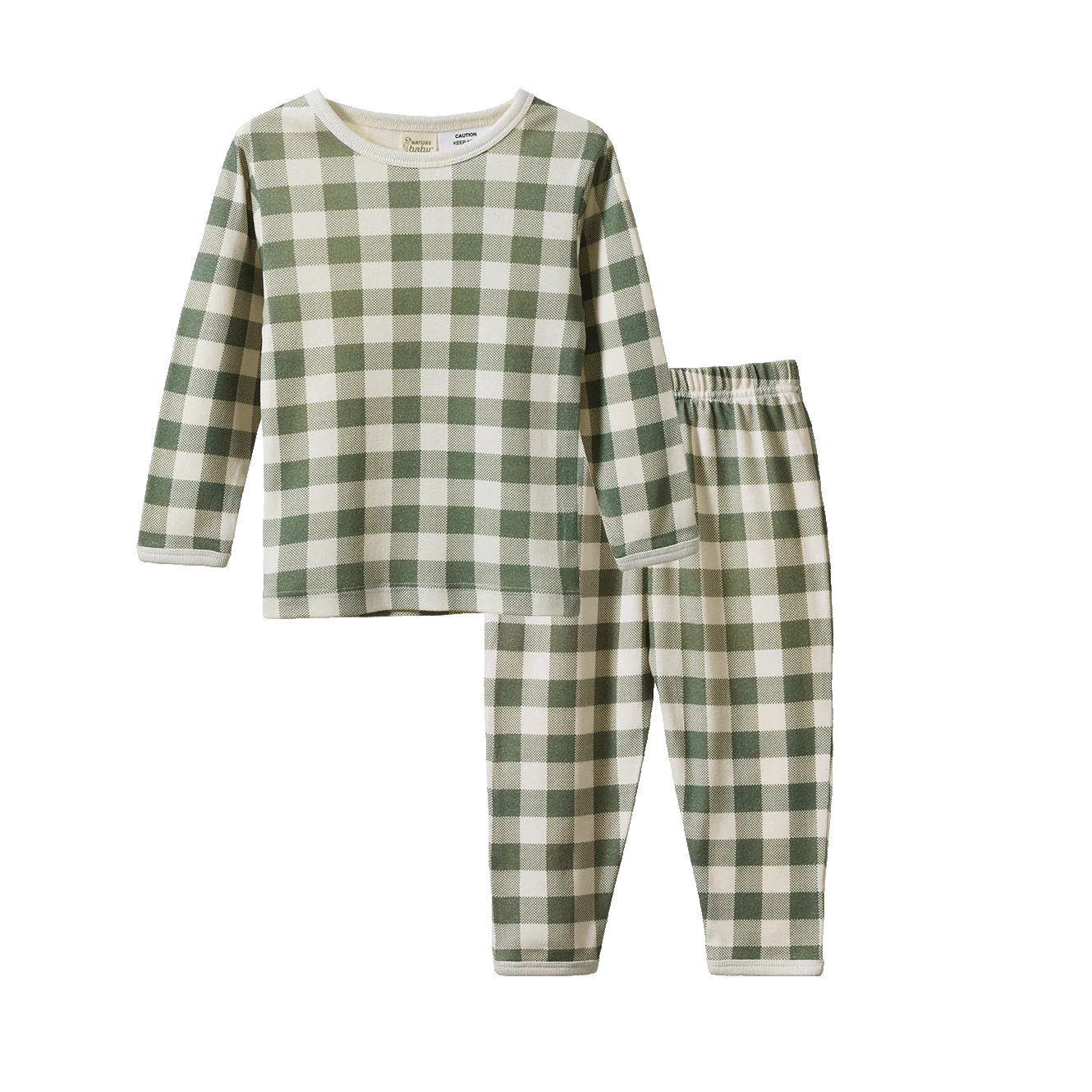 2PC LONG SLEEVE PYJAMAS - Crispin Check | Nature Baby