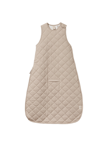 QUILTED COTTON & MERINO DUVET SLEEPING BAG - Feather | Nature Baby