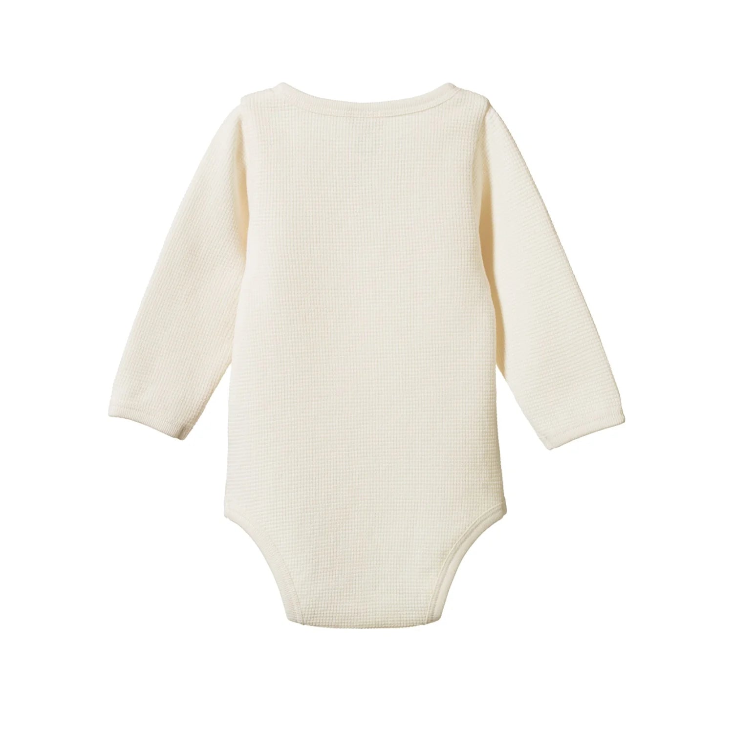 HENLEY L/S BODYSUIT WAFFLE - Natural | Nature Baby