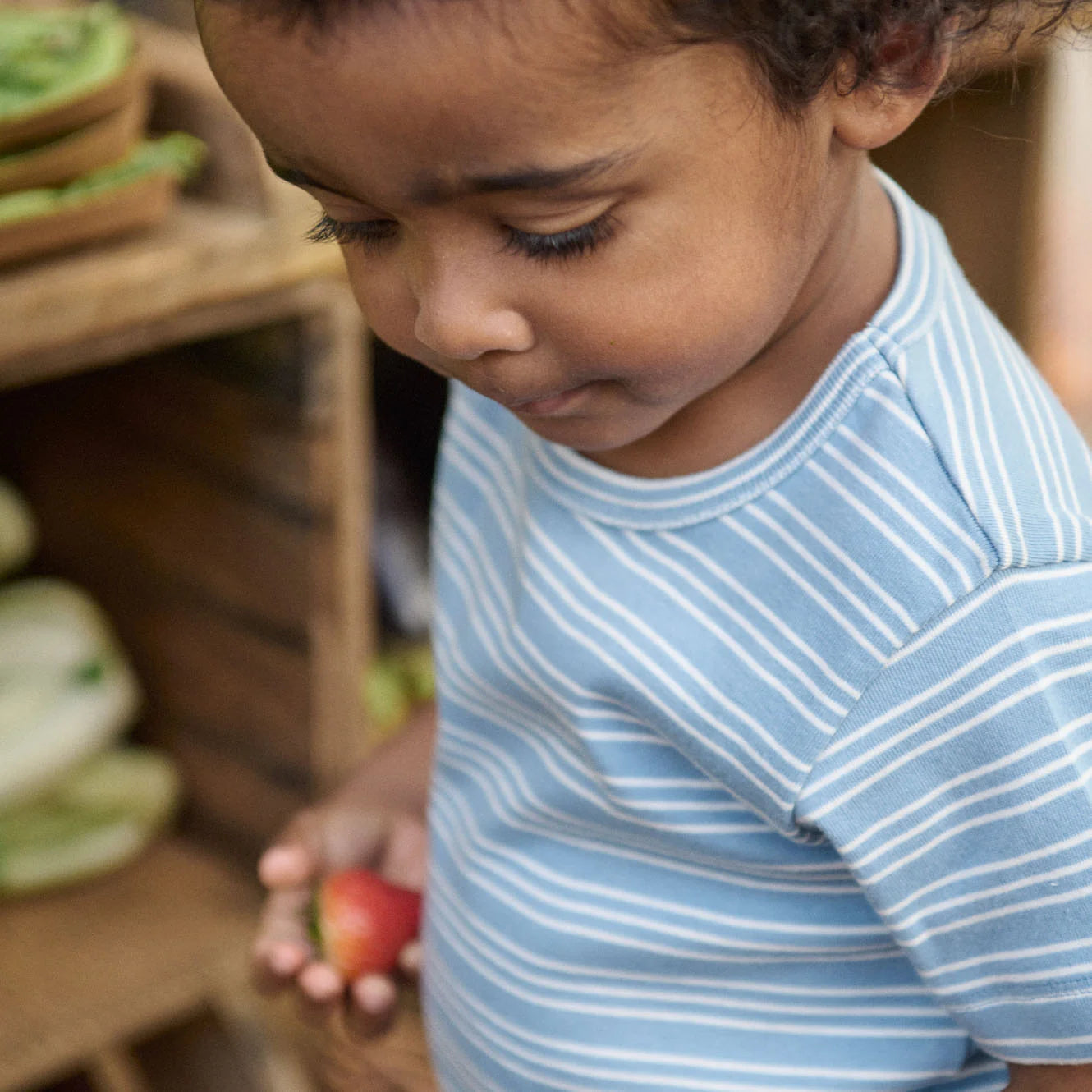 RIVER TEE - Blue Stripe Trio | Nature Baby