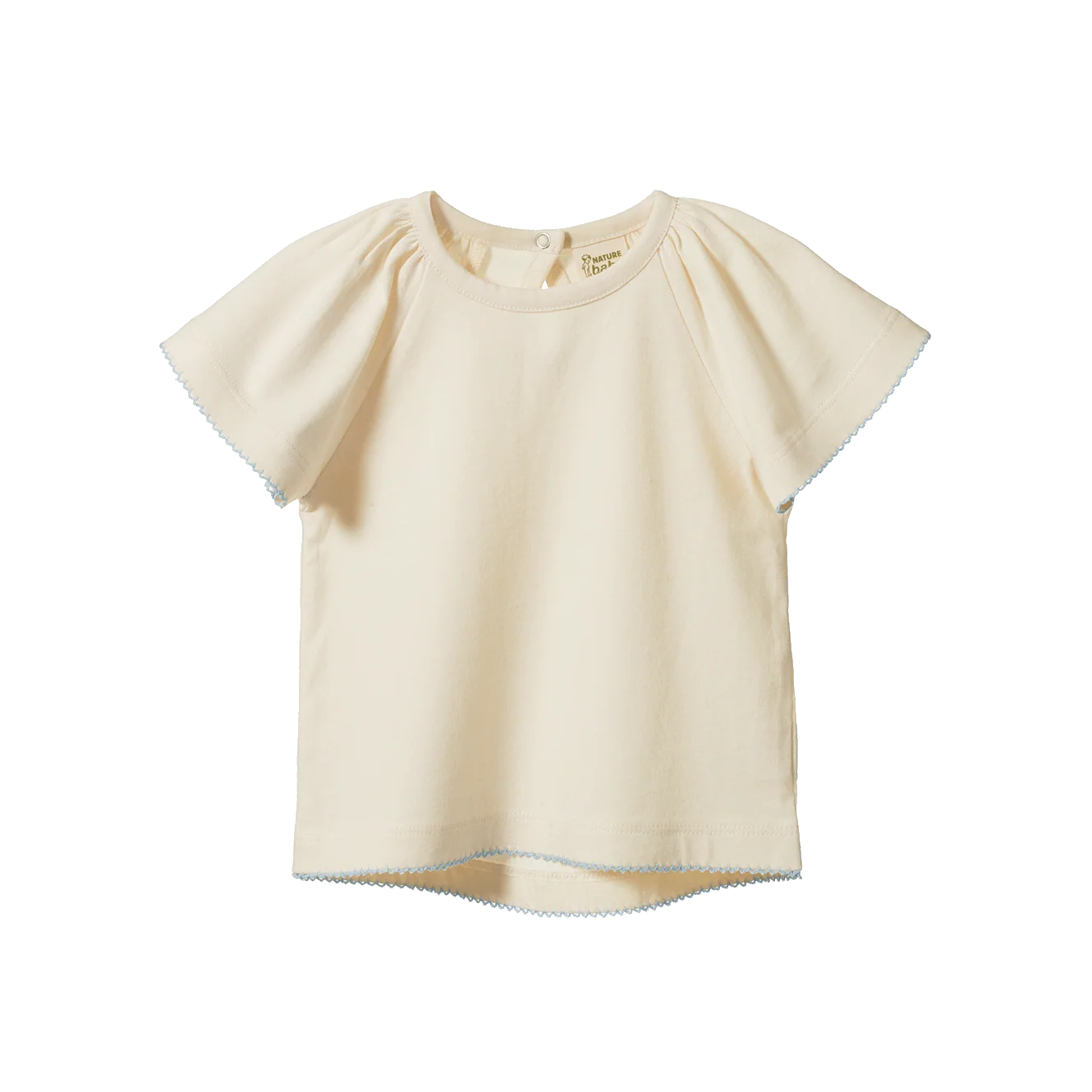 FAYE TEE - Natural with Blue | Nature Baby