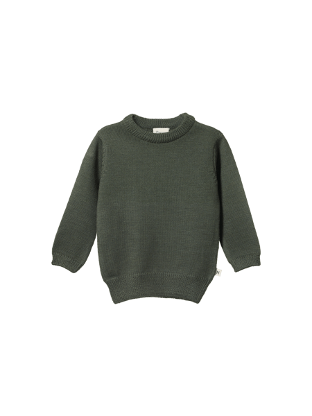 Merino Knit Pullover Thyme|Nature Baby